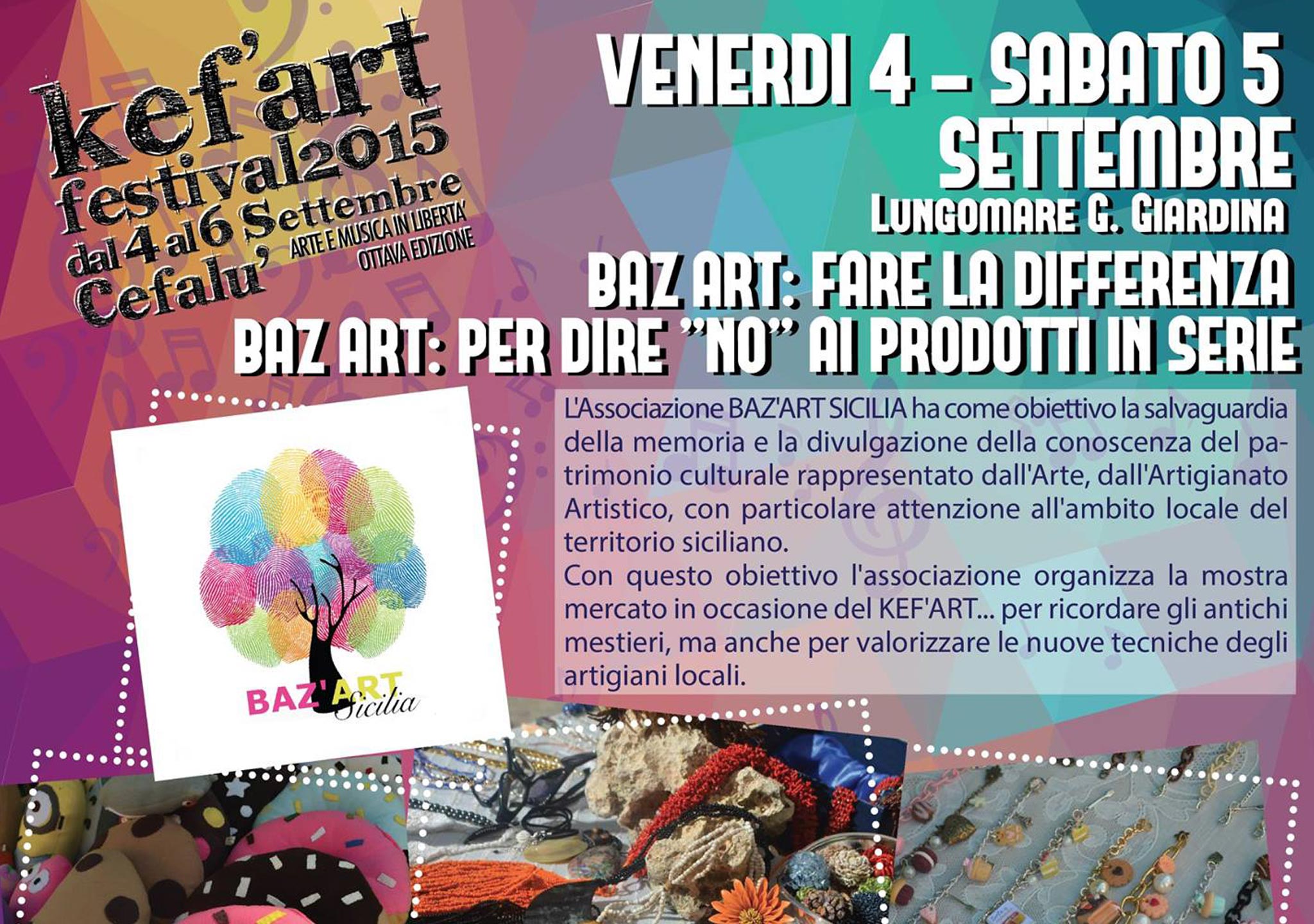 Kef’Art Festival 2015 - dal 04 al 06 Settembre 2015 a Cefalù